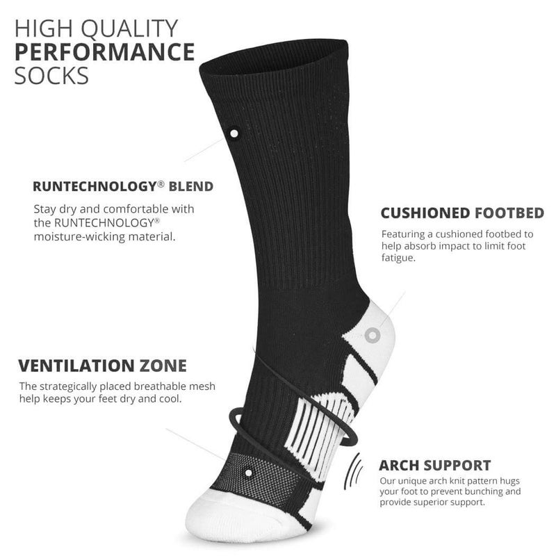 ChalkTalkSPORTS Custom Team Number Crew Socks | Athletic Socks by Chalk Talk Sports | Black | Choose Your Number, 24 Or 42 Team Number, One Size Fits Most - Image 5